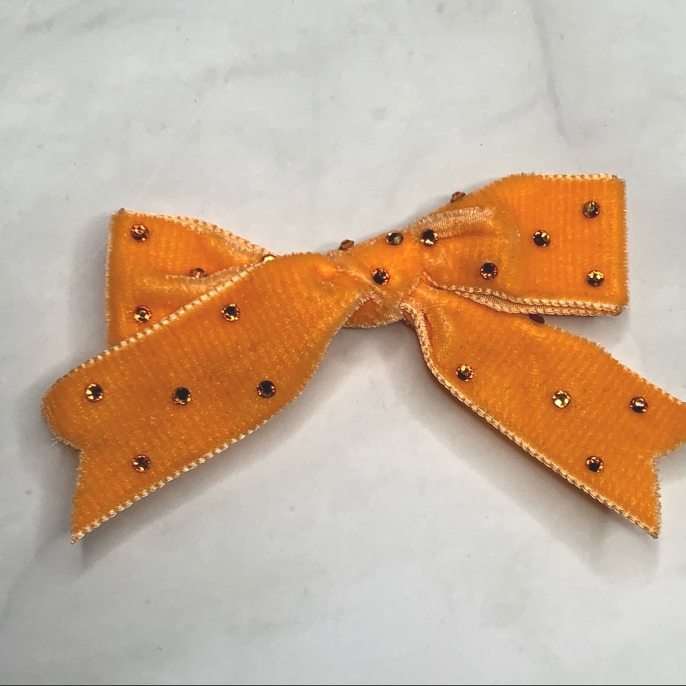 Tarina Tarantino  Ooh La La Velvet Bow Hair Clip Orange